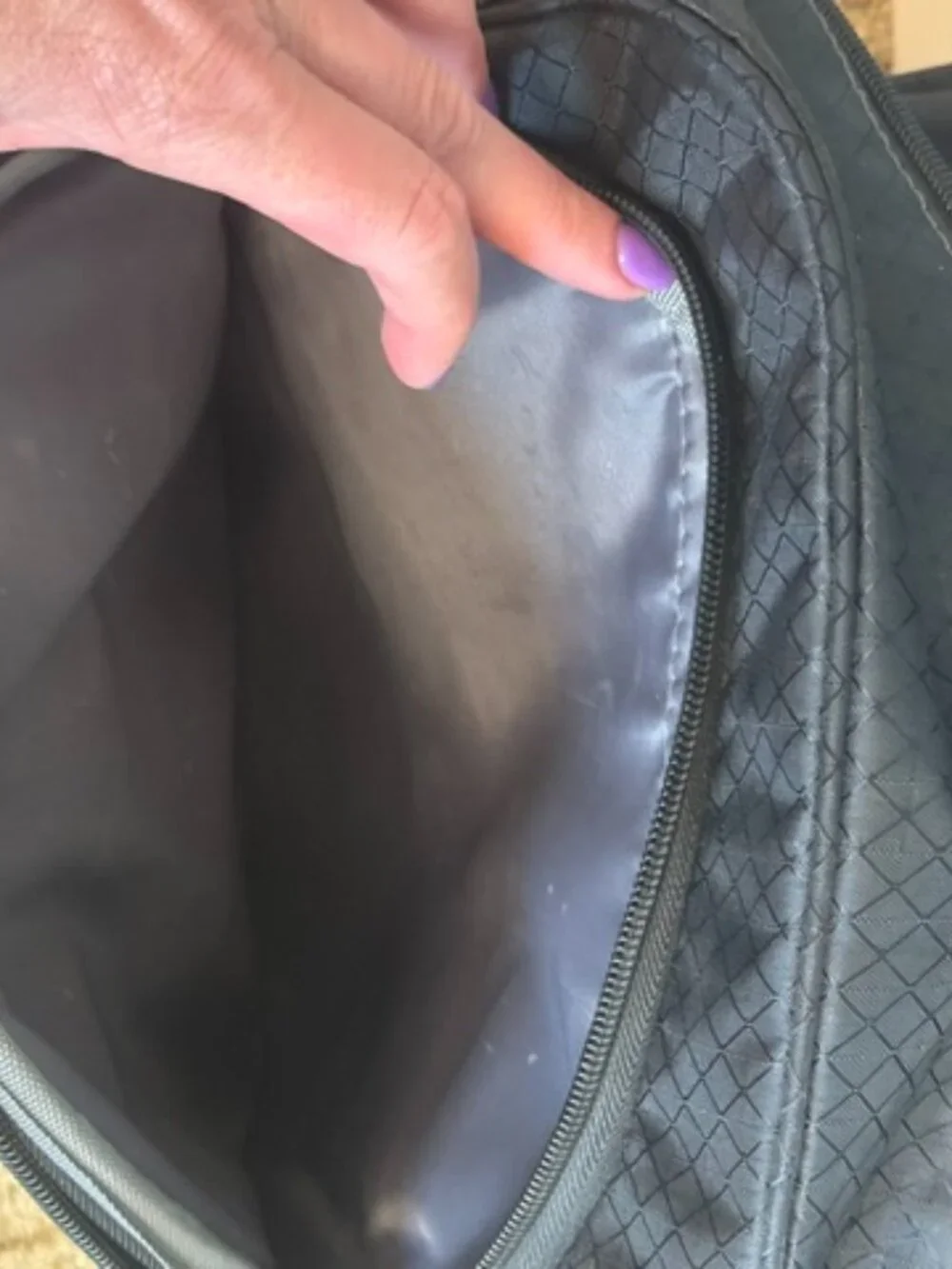 Thirty-One Black Diamond Quilted Deluxe Backpack